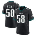 Punc P.Eagles #58 Jalyx Hunt Player Black Game Home Stitched Jerseys