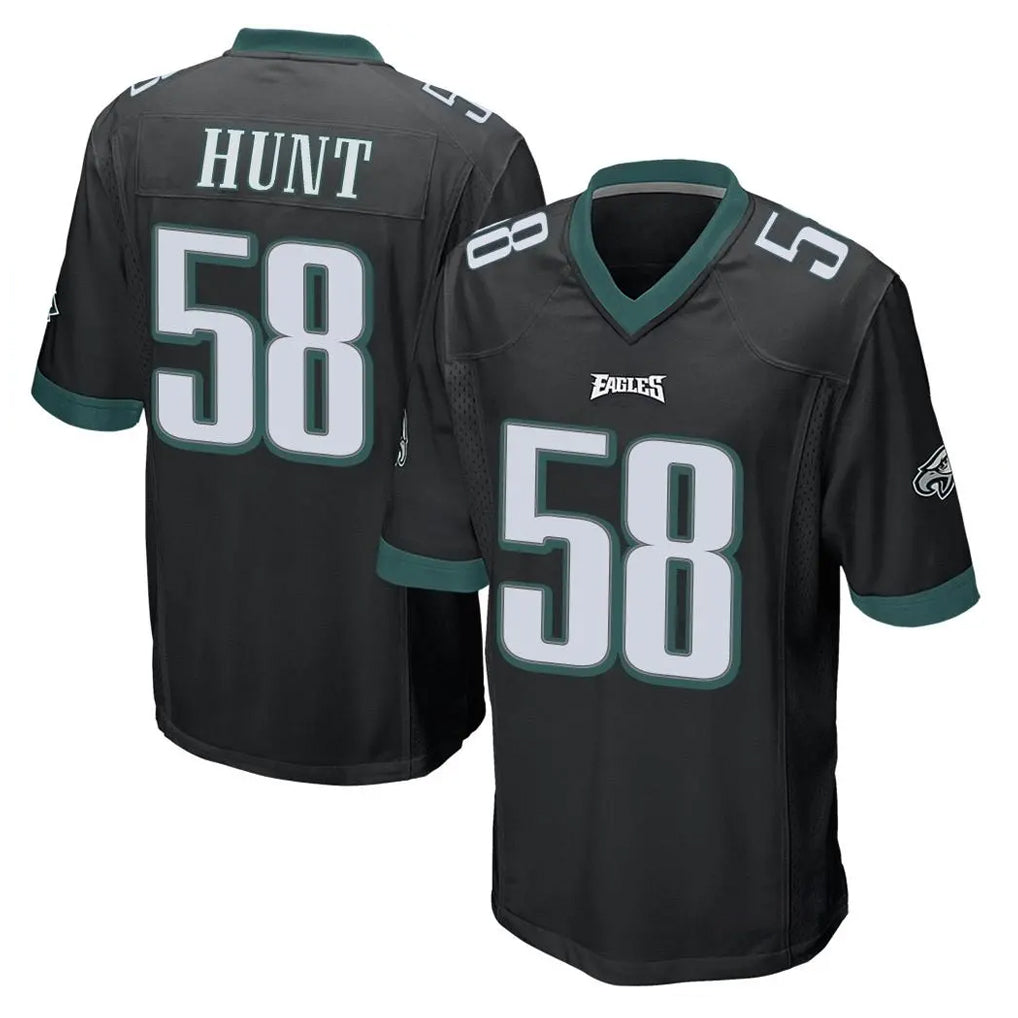 Punc P.Eagles #58 Jalyx Hunt Player Black Home Game Stitched Jerseys