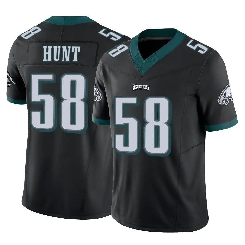 Punc P.Eagles #58 Jalyx Hunt Player Black Limited Vapor F.U.S.E. Home Game Stitched Jerseys