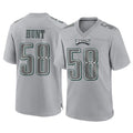 Punc P.Eagles #58 Jalyx Hunt Player Gray Atmosphere Fashion Home Game Stitched Jerseys