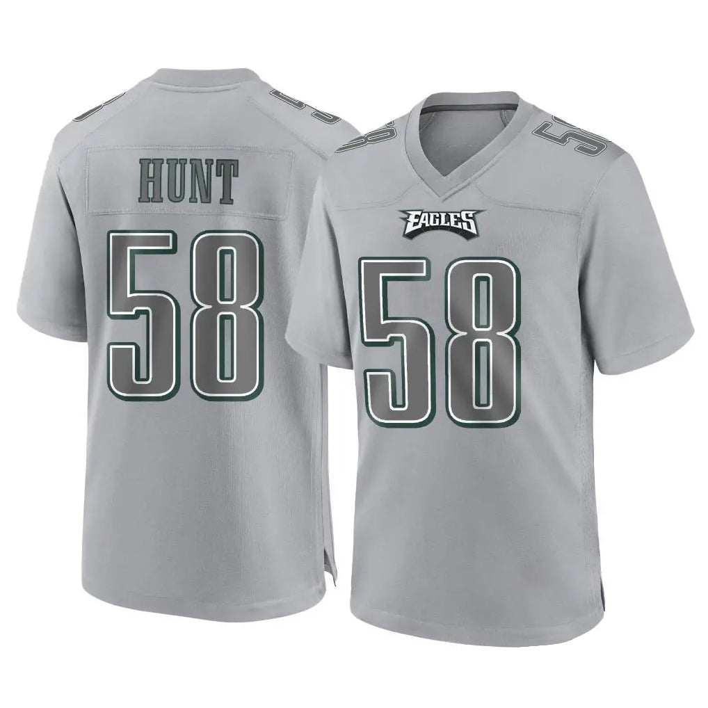 Punc P.Eagles #58 Jalyx Hunt Player Gray Atmosphere Fashion Home Game Stitched Jerseys