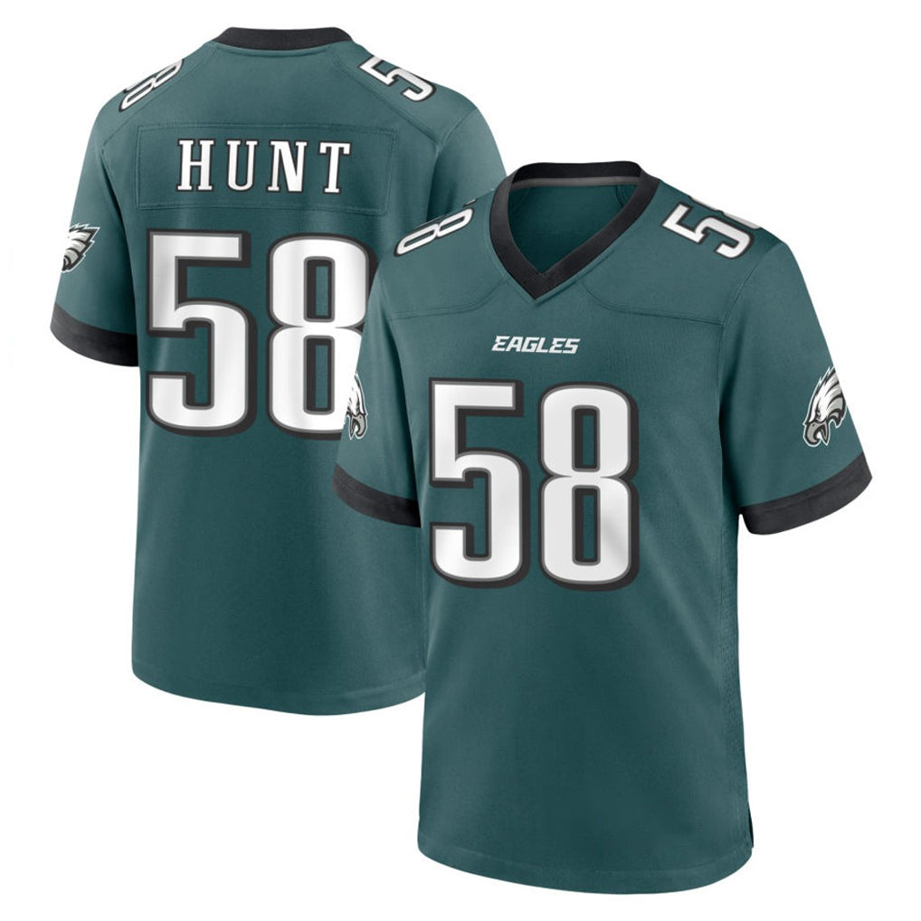 Punc P.Eagles #58 Jalyx Hunt Player Green Home Game Stitched Jerseys