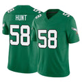 Punc P.Eagles #58 Jalyx Hunt Player Green Kelly Alternate Vapor F.U.S.E. Home Game Stitched Jerseys