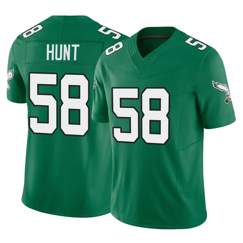 Punc P.Eagles #58 Jalyx Hunt Player Green Kelly Alternate Vapor F.U.S.E. Home Game Stitched Jerseys