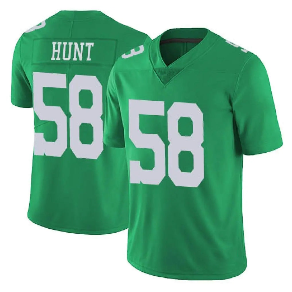 Punc P.Eagles #58 Jalyx Hunt Player Green Limited Vapor Untouchable Home Game Stitched Jerseys