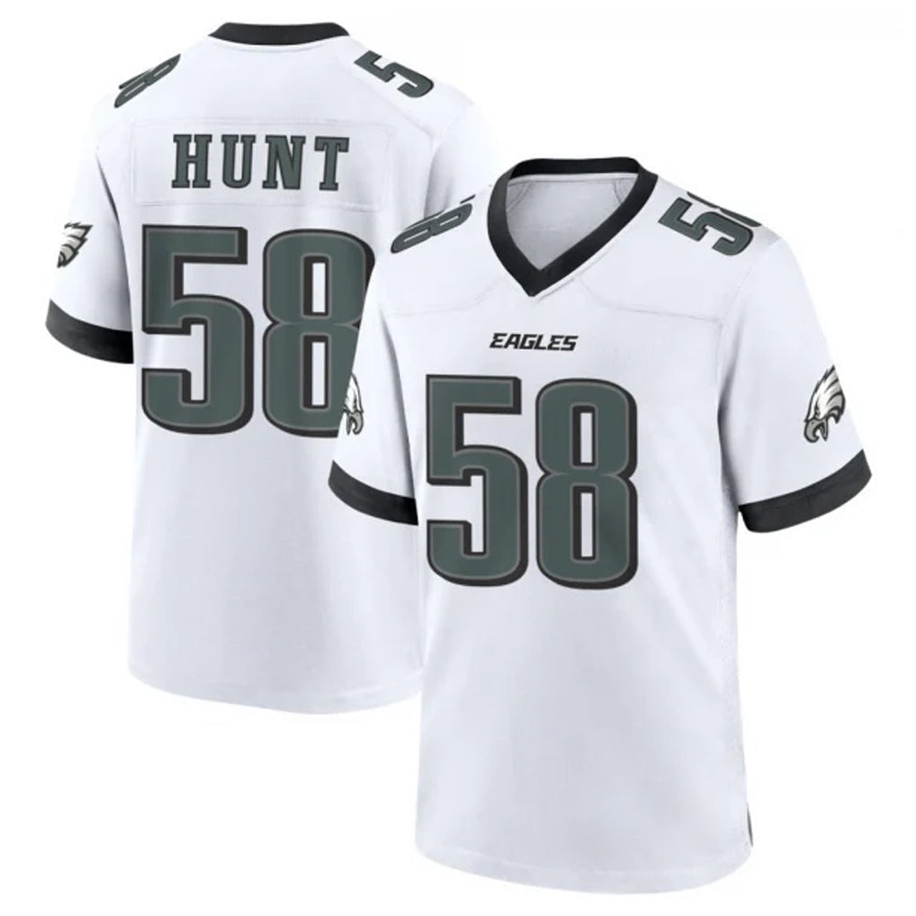 Punc P.Eagles #58 Jalyx Hunt Player White Game Home Stitched Jerseys