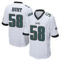 Punc P.Eagles #58 Jalyx Hunt Player White Home Game Stitched Jerseys