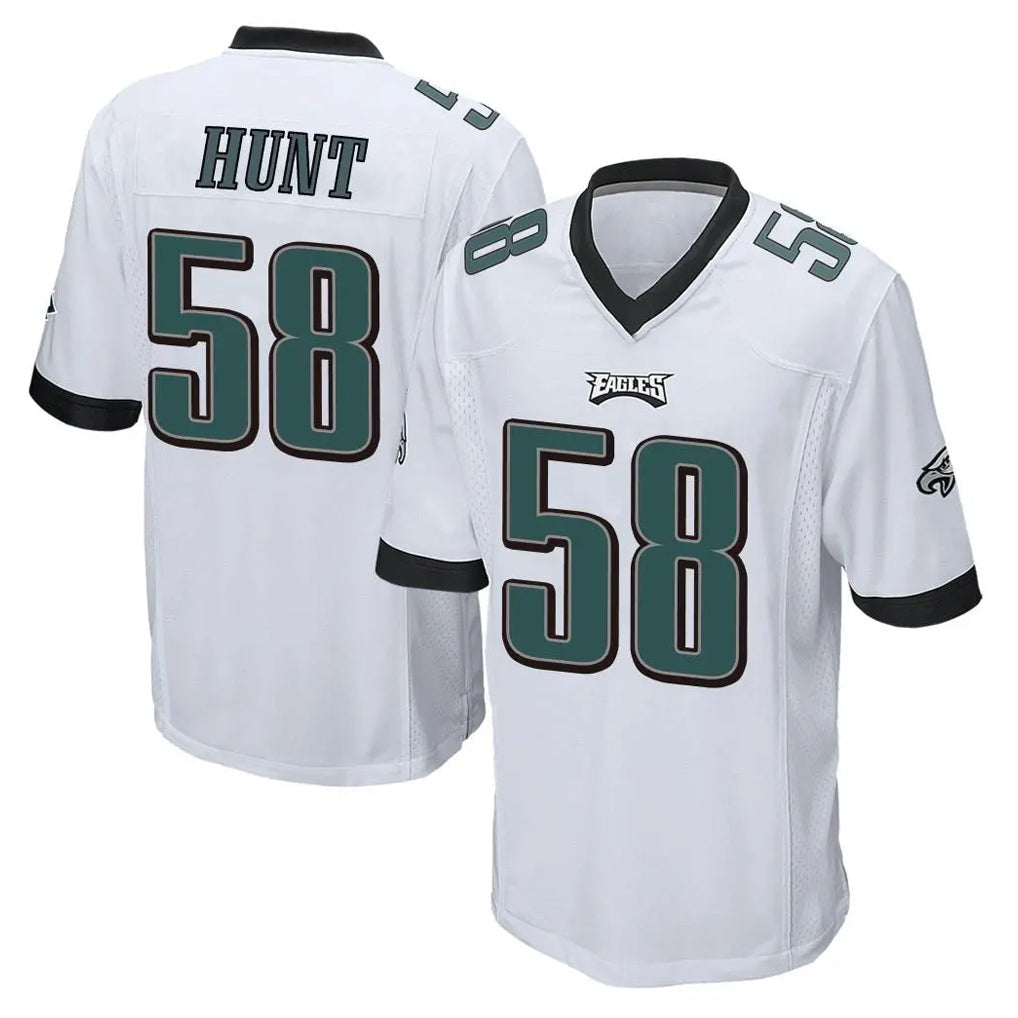 Punc P.Eagles #58 Jalyx Hunt Player White Home Game Stitched Jerseys