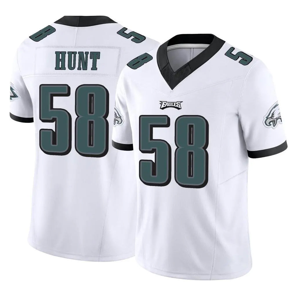 Punc P.Eagles #58 Jalyx Hunt Player White Limited Vapor F.U.S.E. Home Game Stitched Jerseys