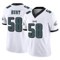 Punc P.Eagles #58 Jalyx Hunt Player White Limited Vapor F.U.S.E. Home Game Stitched Jerseys