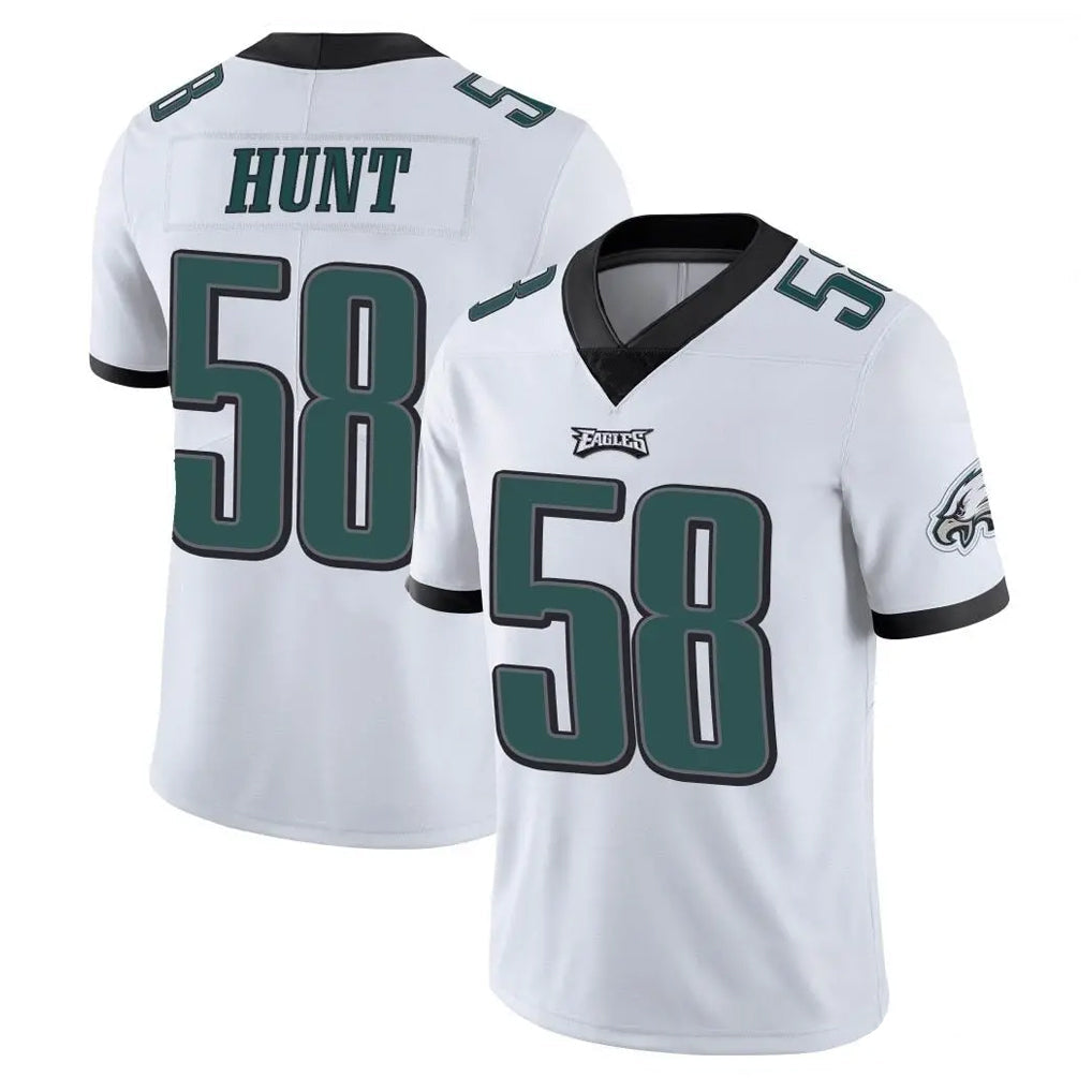 Punc P.Eagles #58 Jalyx Hunt Player White Limited Vapor Untouchable Home Game Stitched Jerseys