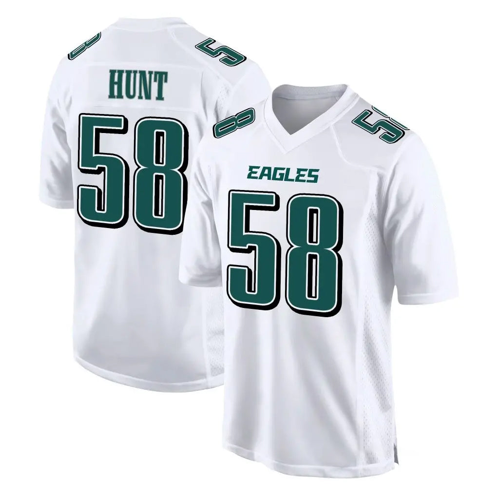 Punc P.Eagles #58 Jalyx Hunt Player White Tundra Fashion Home Game Stitched Jerseys