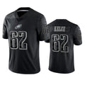 Punc P.Eagles #62 Jason Kelce Player Black REFLECTIVE Limited Stitched Jerseys