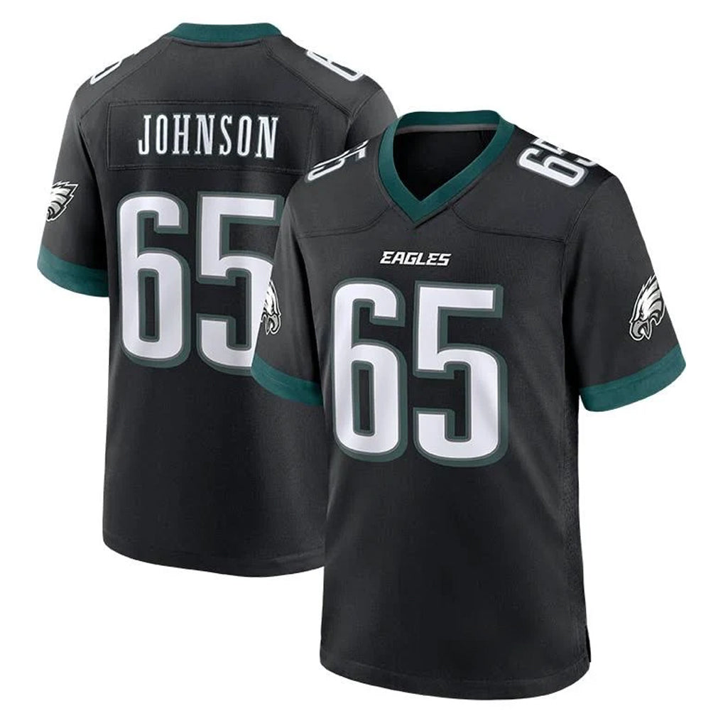 Punc P.Eagles #65 Lane Johnson Player Black Game Home Stitched Jerseys