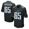 Punc P.Eagles #65 Lane Johnson Player Black Home Game Stitched Jerseys