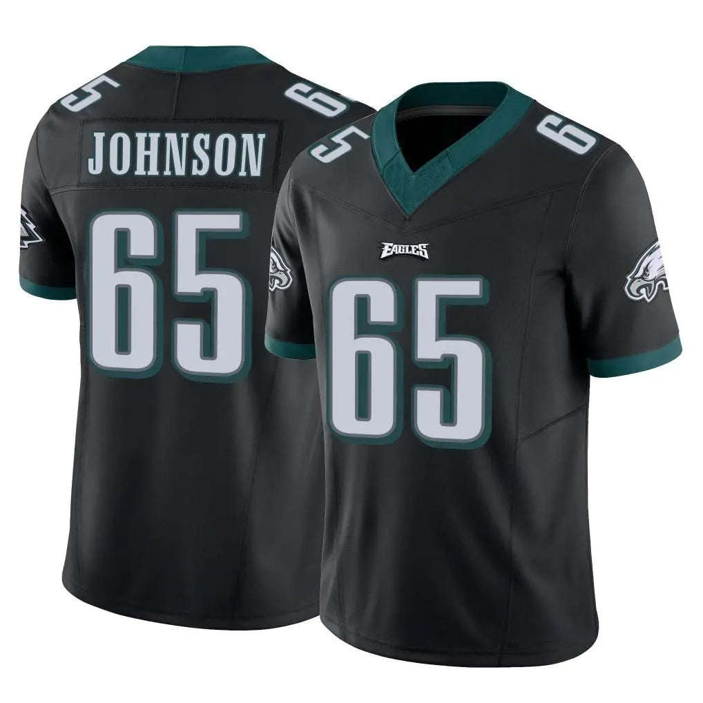 Punc P.Eagles #65 Lane Johnson Player Black Limited Vapor F.U.S.E. Home Game Stitched Jerseys