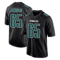 Punc P.Eagles #65 Lane Johnson Player Carbon Black Fashion Home Game Stitched Jerseys