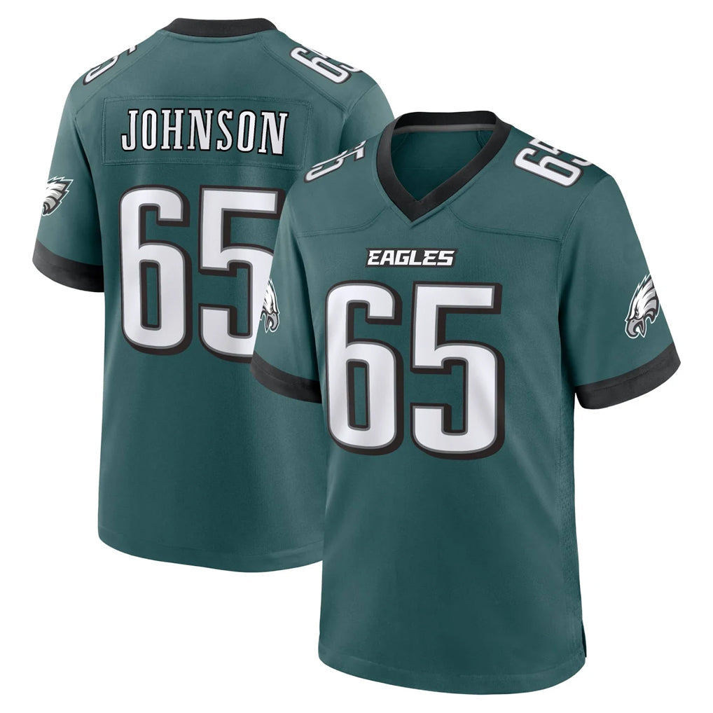 Punc P.Eagles #65 Lane Johnson Player Green Home Game Stitched Jerseys