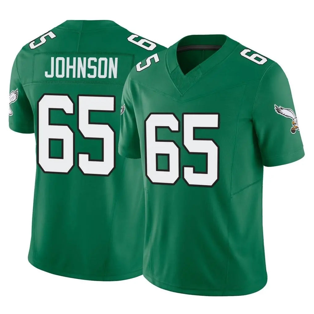 Punc P.Eagles #65 Lane Johnson Player Green Kelly Alternate Vapor F.U.S.E. Home Game Stitched Jerseys