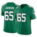 Punc P.Eagles #65 Lane Johnson Player Green Kelly Alternate Vapor F.U.S.E. Home Game Stitched Jerseys
