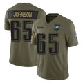 Punc P.Eagles #65 Lane Johnson Player Olive 2025 Salute To Service Limited Stitched Jerseys