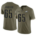 Punc P.Eagles #65 Lane Johnson Player Olive Salute To Service Limited Stitched Jerseys
