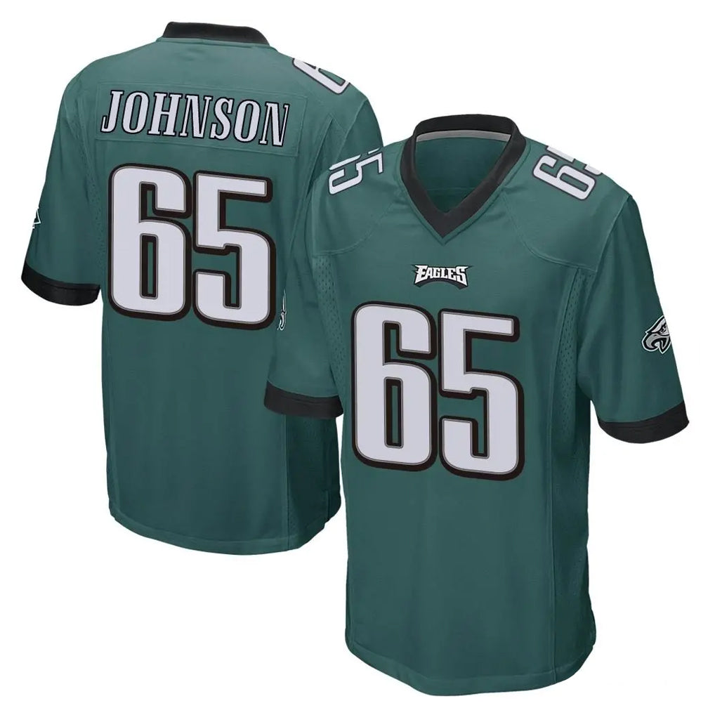 Punc P.Eagles #65 Lane Johnson Player Team Color Green Home Game Stitched Jerseys
