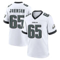 Punc P.Eagles #65 Lane Johnson Player White Game Home Stitched Jerseys