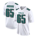 Punc P.Eagles #65 Lane Johnson Player White Tundra Fashion Home Game Stitched Jerseys