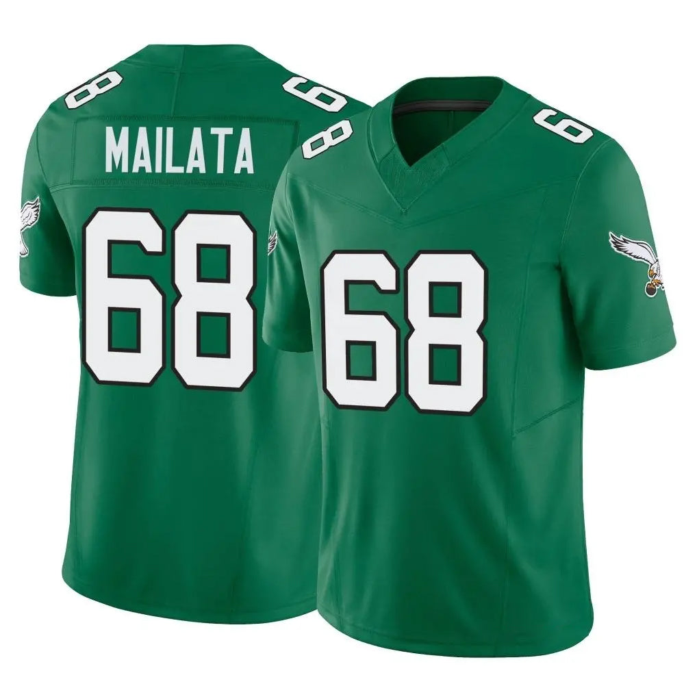 Punc P.Eagles #68 Jordan Mailata Player Green Kelly Alternate Vapor F.U.S.E. Home Game Stitched Jerseys
