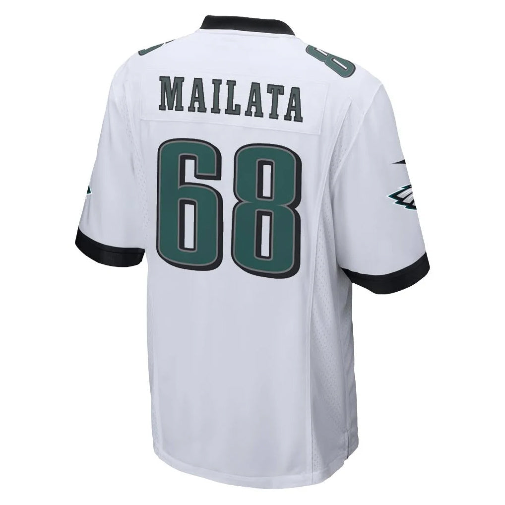 Punc P.Eagles #68 Jordan Mailata Player White Home Game Stitched Jerseys