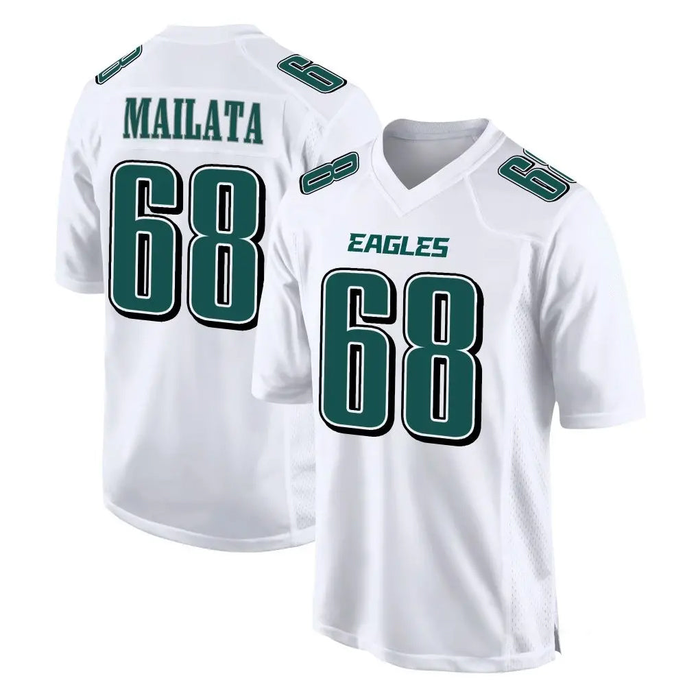 Punc P.Eagles #68 Jordan Mailata Player White Tundra Fashion Home Game Stitched Jerseys