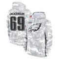 Punc P.Eagles #69 Landon Dickerson Player Arctic Camo Salute to Service Pullover Hoodies Limited Game Stitched Jerseys