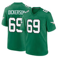 Punc P.Eagles #69 Landon Dickerson Player Green Kelly Alternate Home Game Stitched Jerseys