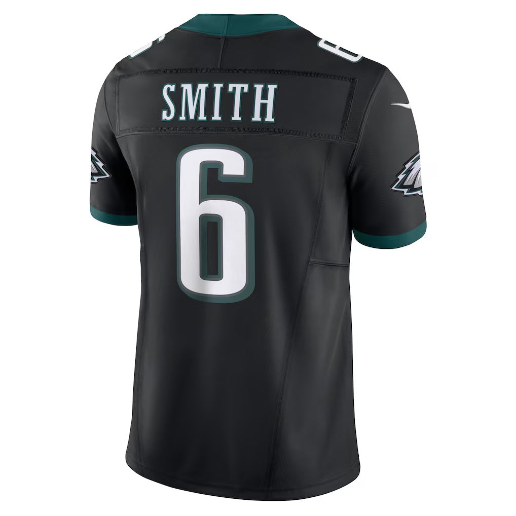 Punc P.Eagles #6 DeVonta Smith Black Alternate Vapor F.U.S.E. Limited Stitched Jerseys