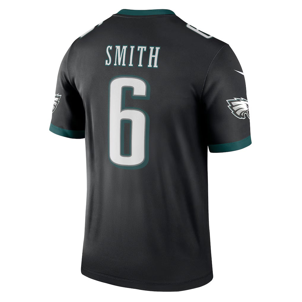 Punc P.Eagles #6 DeVonta Smith Black Legend Player Performance Top Stitched Jerseys