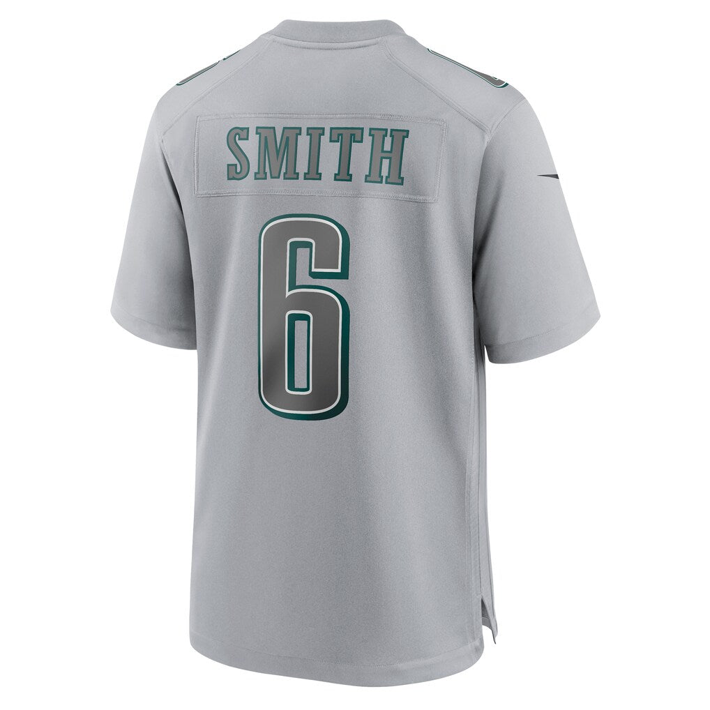 Punc P.Eagles #6 DeVonta Smith Gray Atmosphere Fashion Game Stitched Jerseys