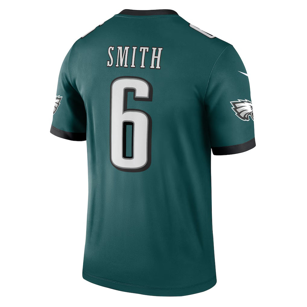 Punc P.Eagles #6 DeVonta Smith Green Legend Player Performance Top Stitched Jerseys
