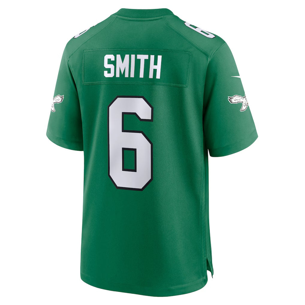 Punc P.Eagles #6 DeVonta Smith Kelly Green Alternate Game Player Stitched Jerseys
