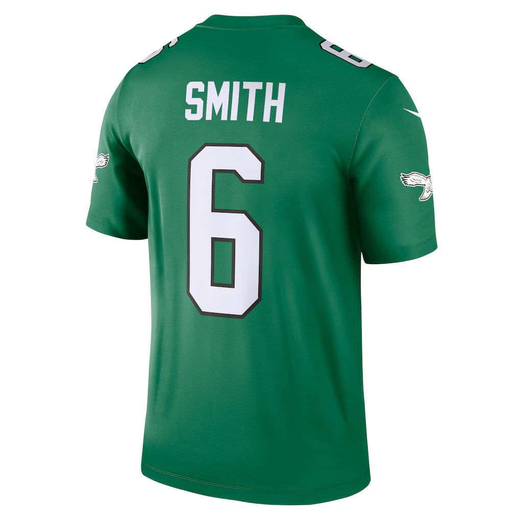 Punc P.Eagles #6 DeVonta Smith Kelly Green Legend Player Performance Top Stitched Jerseys