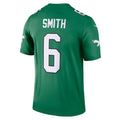 Punc P.Eagles #6 DeVonta Smith Kelly Green Legend Player Performance Top Stitched Jerseys