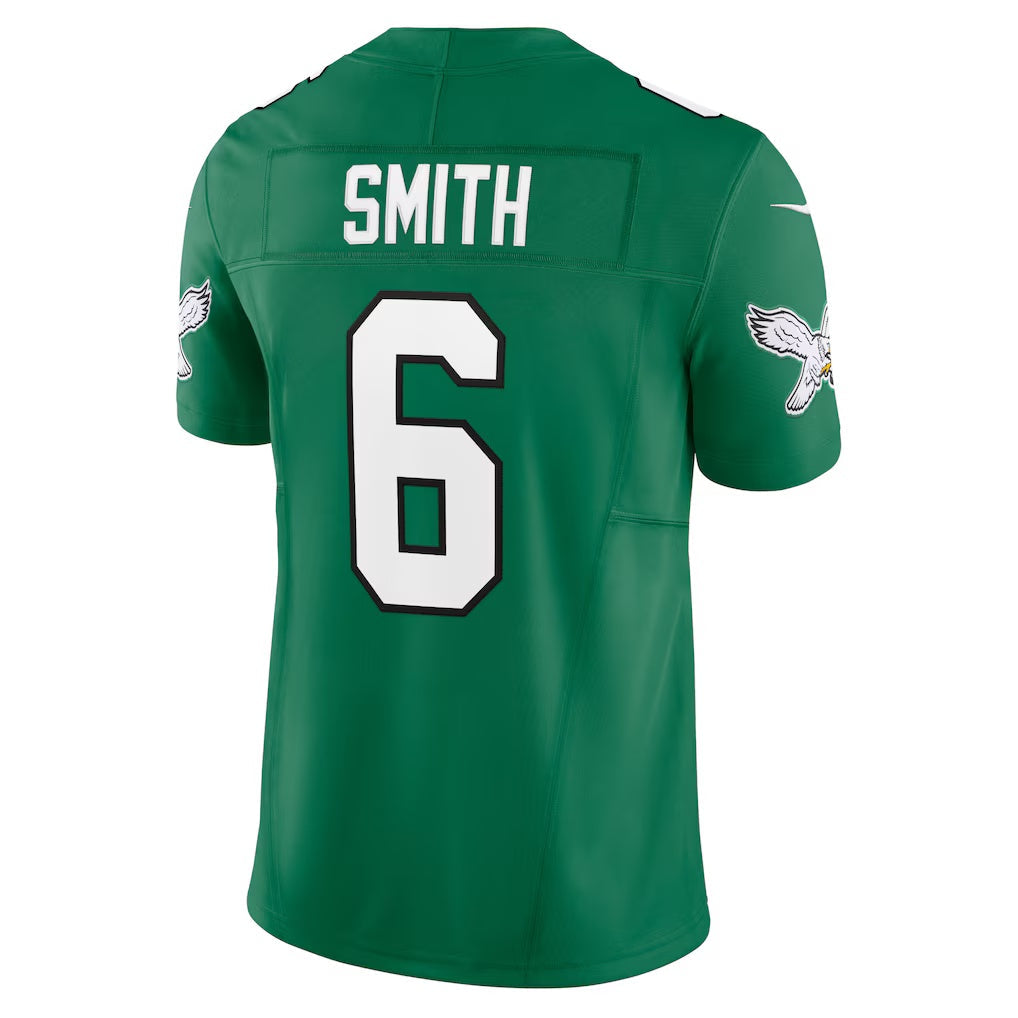 Punc P.Eagles #6 DeVonta Smith Kelly Green Vapor F.U.S.E. Limited Stitched Jerseys