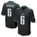 Punc P.Eagles #6 DeVonta Smith Player Black Home Game Stitched Jerseys