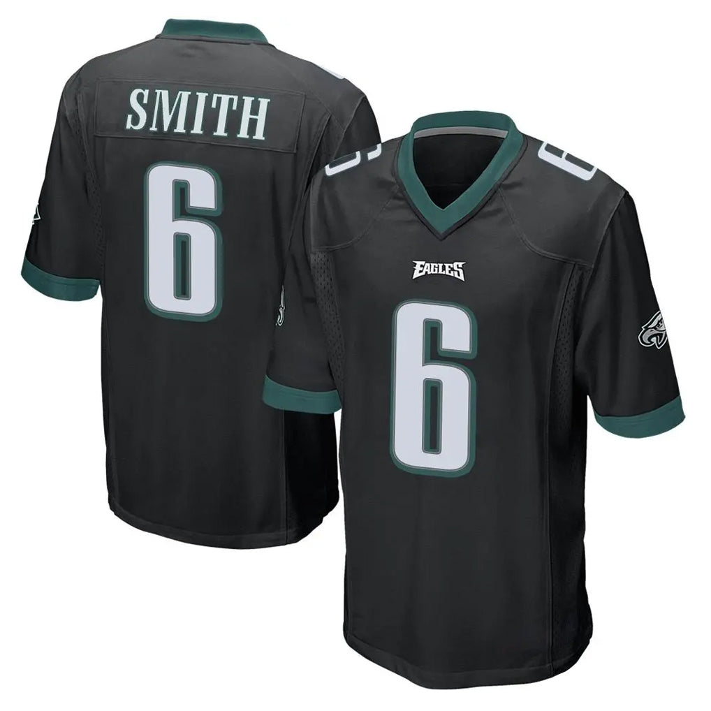 Punc P.Eagles #6 DeVonta Smith Player Black Home Game Stitched Jerseys