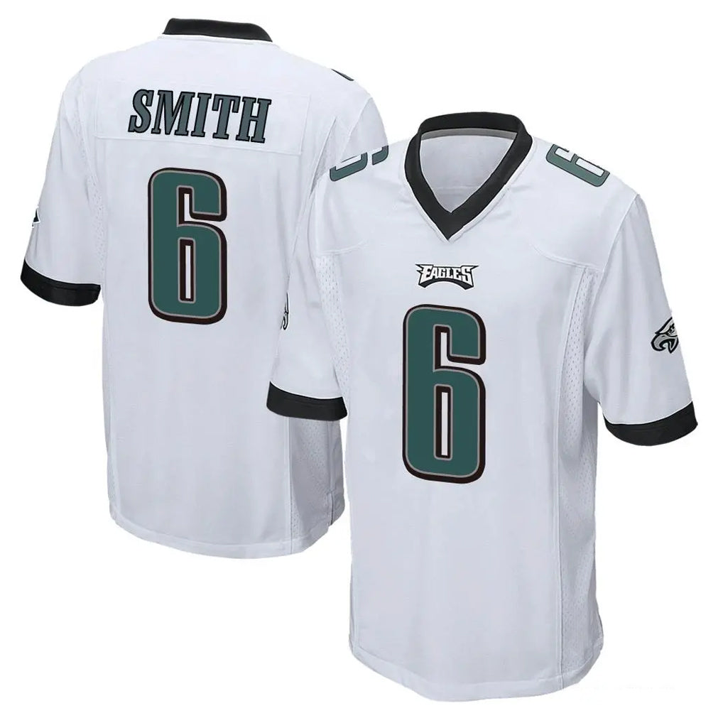 Punc P.Eagles #6 DeVonta Smith Player White Home Game Stitched Jerseys