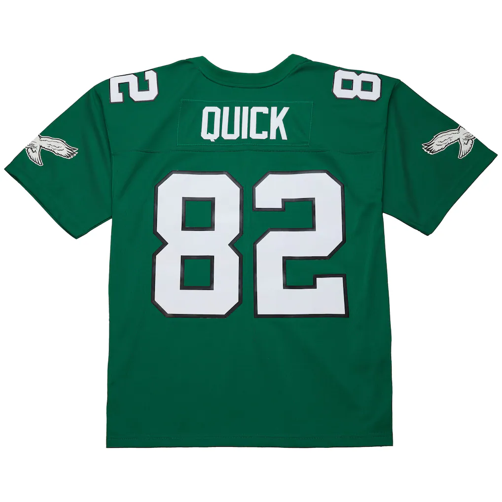 Punc P.Eagles #82 Mike Quick Mitchell & Ness Kelly Green Legacy Replica Jersey