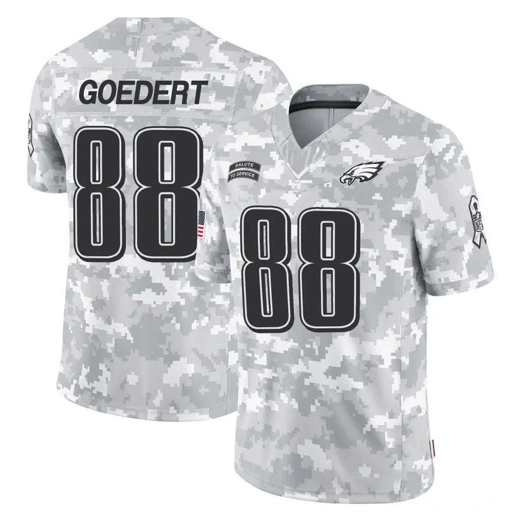 Punc P.Eagles #88 Dallas Goedert Player Arctic Camo Salute to Service Limited Game Stitched Jerseys
