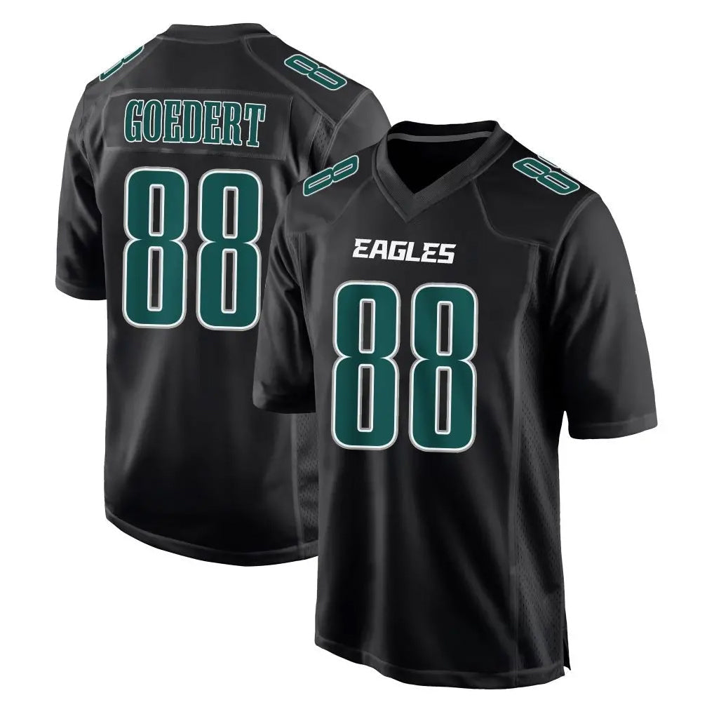Punc P.Eagles #88 Dallas Goedert Player Carbon Black Fashion Home Game Stitched Jerseys