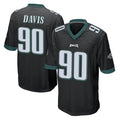 Punc P.Eagles #90 Jordan Davis Player Black Home Game Stitched Jerseys