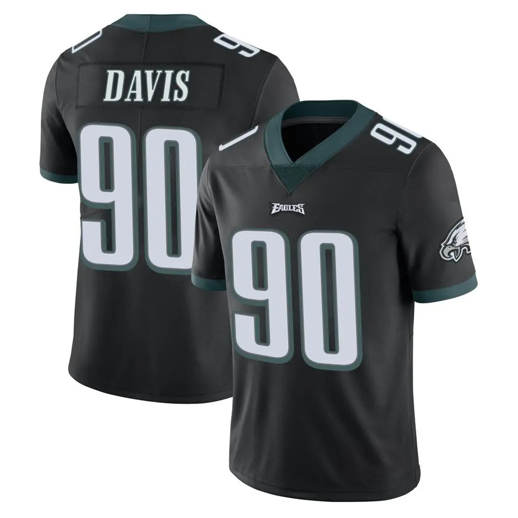Punc P.Eagles #90 Jordan Davis Player Black Limited Vapor Untouchable Home Game Stitched Jerseys